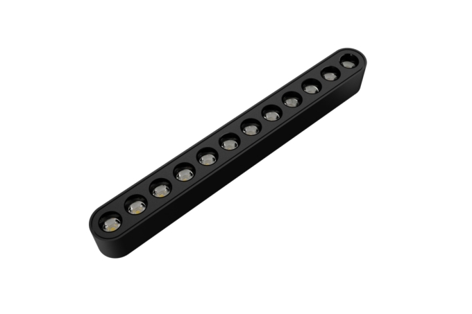 Módulo Magnético Nordecor Kay Pro 12 watts 3000K 24° 48V IRC90 Preto 235x26x26mm 6554