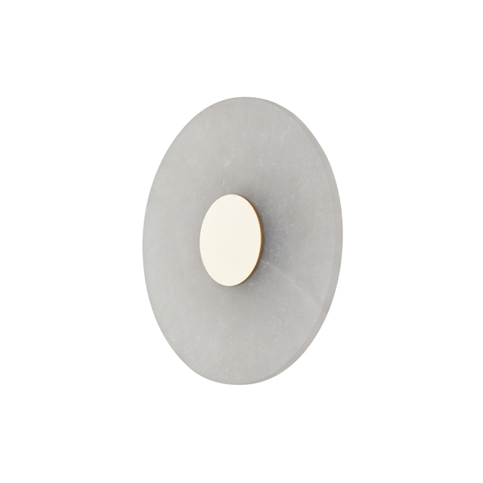 Arandela Nordecor Jony 5 watts 3000K Ouro Champagne e Mármore IP20 Bivolt Ø250x60mm 2924