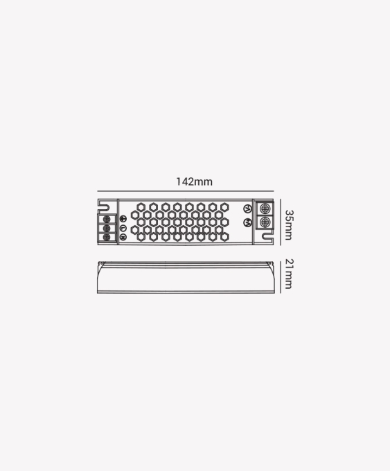 Fonte 12V Opus Chaveada 60 Watts 5A IP20 Bivolt 142x35x21mm OPS 86855