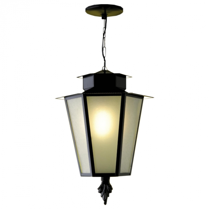 Pendente Ideal Colonial Alumínio e Vidro Transparente 1L E27 610X330X330mm LA-9-C/G VT