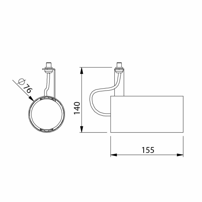 Módulo Newline Spot Lisse II AR70 Ø76X110X140mm MO03033