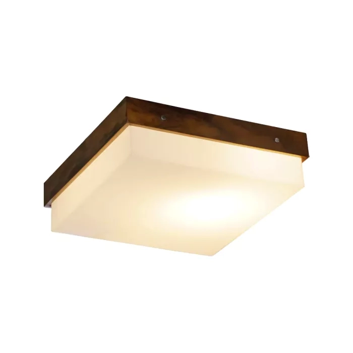 Plafon Union Iluminação In Box Madeira e Acrílico 4L E27 500x500x120mm 158
