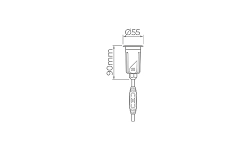Embutido de Solo Stella S.Ground 4 Watts 3000K IP67 36° Preto (Caixa de Instalação Inclusa) STL23706/30
