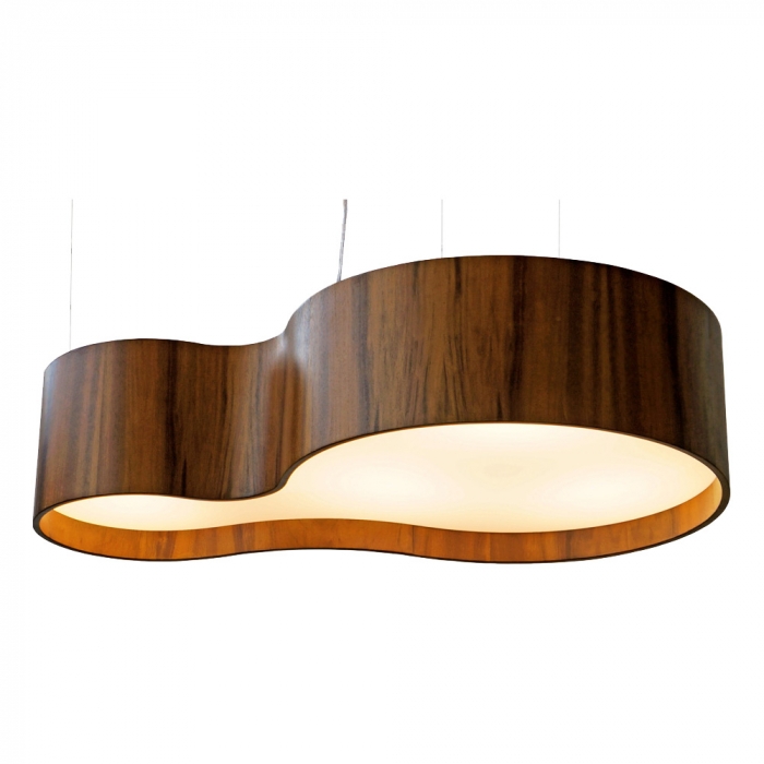 Pendente Union Iluminação Semi-Cilíndrico Curve I Madeira 4L E27 850x200x520mm 097