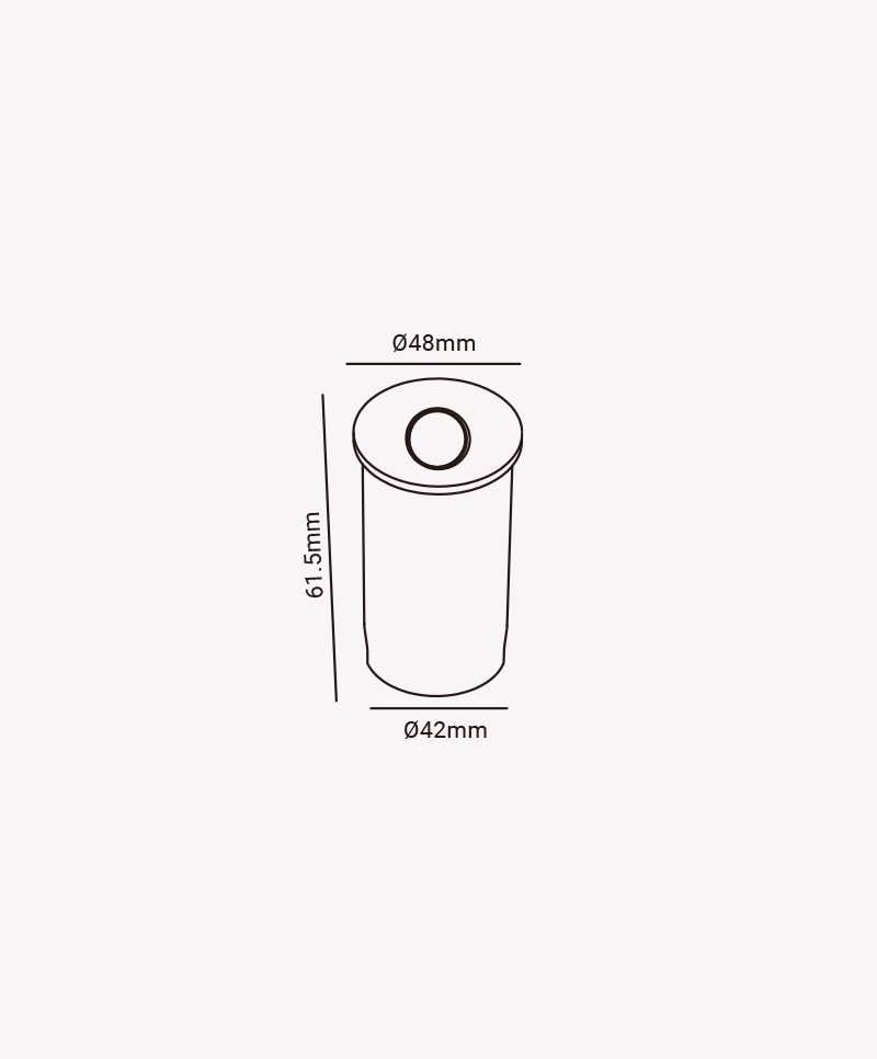 Balizador Opus Nano Vision 2 watts 3000K Branco IP65 Bivolt Ø48x82mm OPS 82888