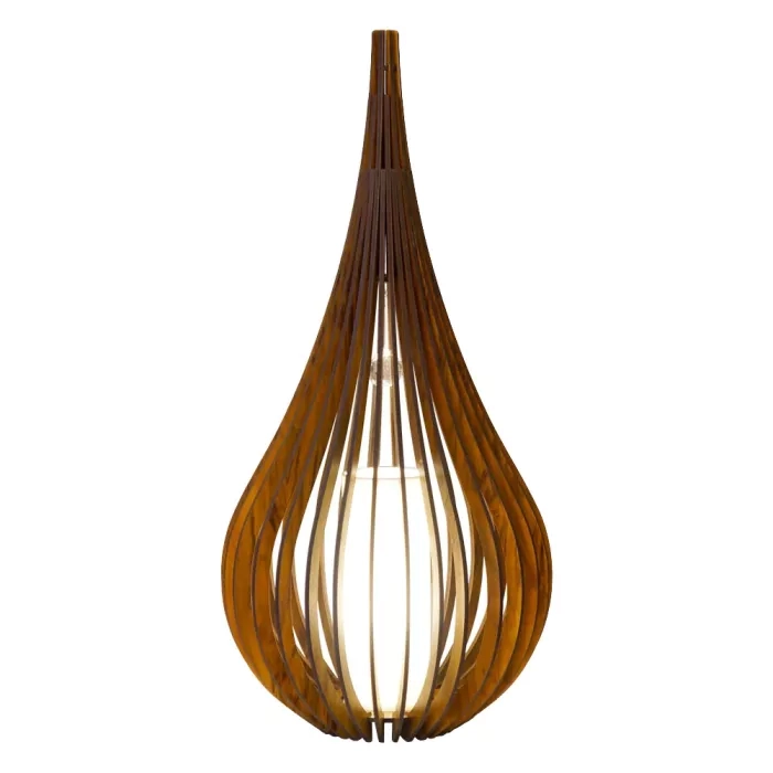 Coluna Union Iluminação Balloon Madeira e Acrílico 1L E27 385x800mm 359