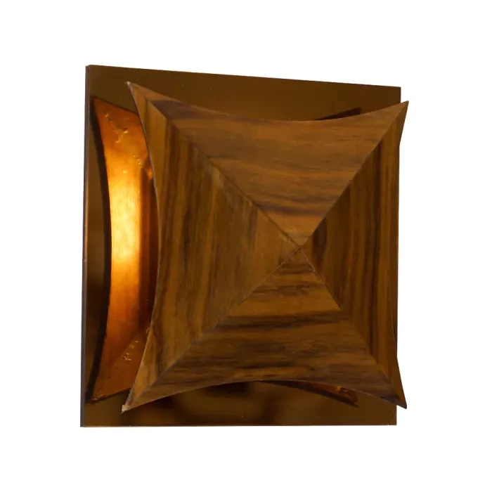 Arandela Union Iluminação Pirâmide Encurvada Espelhada 1L G9 160x160x60mm 317