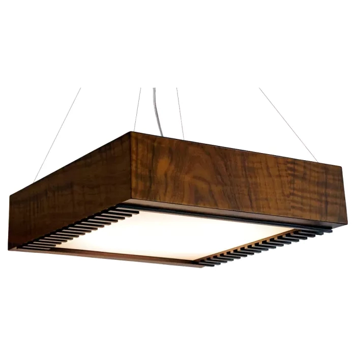 Pendente Union Iluminação Ripado Aberto Madeira e Acrílico 3L E27 400x120x400mm 171