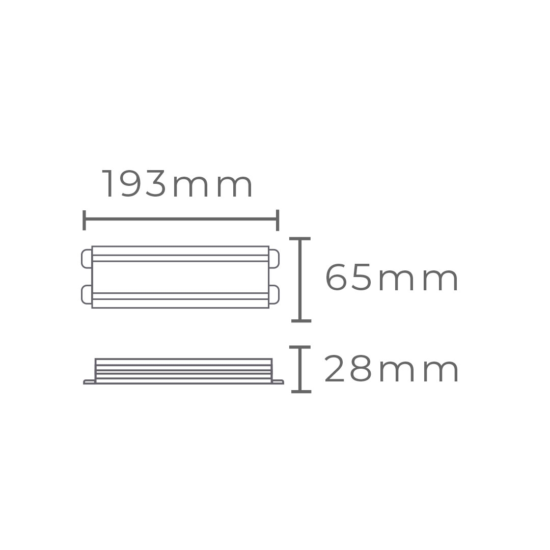 Fonte 24V Nordecor 8,3A 200 watts IP67 193x65x28mm 7271