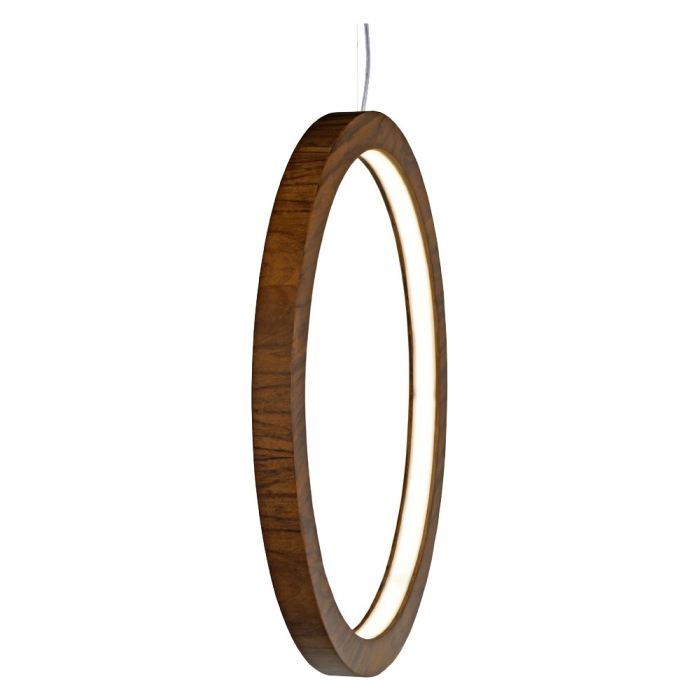 Pendente Union Iluminação Anel Vertical Madeira e Acrílico 12 watts 3000K Ø400x40mm 277