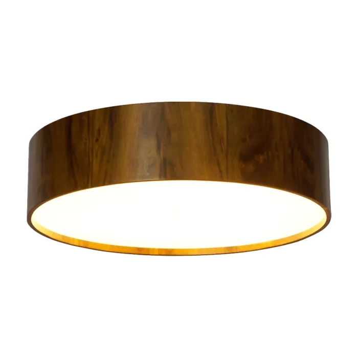 Plafon Union Iluminação Cilíndrico Madeira e Acrílico 2L E27 Ø350x120mm 131