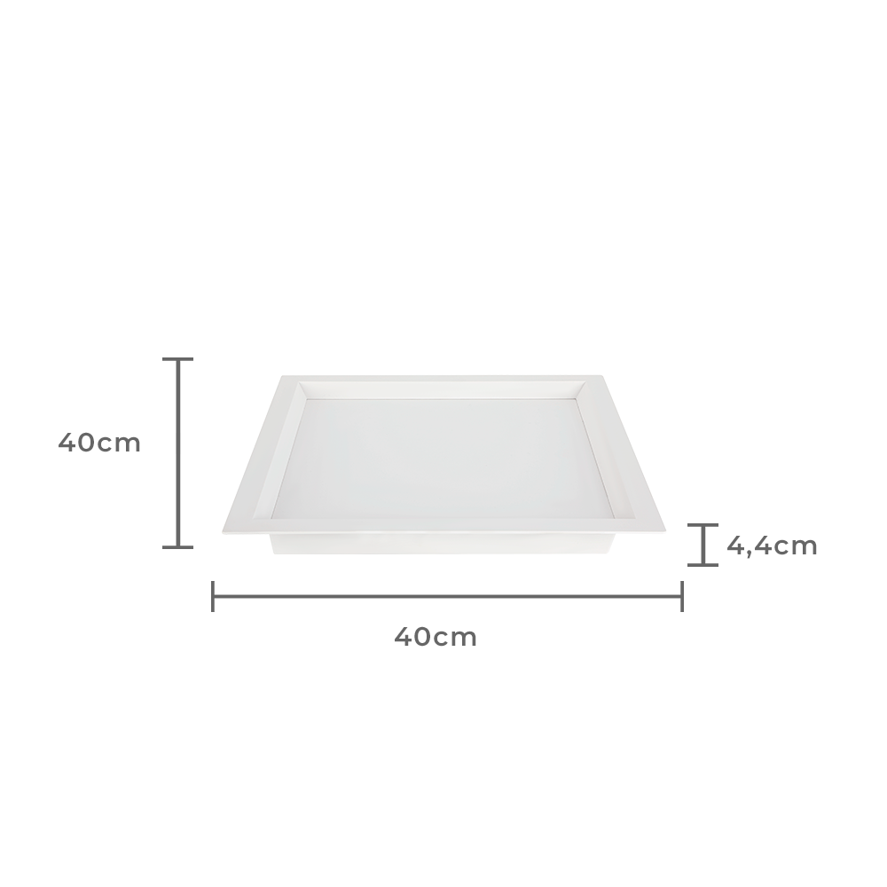 Painel Embutido Quadrado Nordecor Kais 36 watts 3000K Branco Bivolt 400x400mm 4261