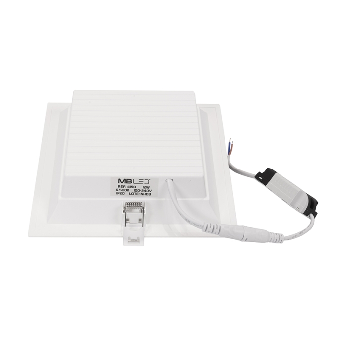 Painel Embutido Quadrado Nordecor Kais 12 watts 3000K Branco Bivolt 177x177mm 4188