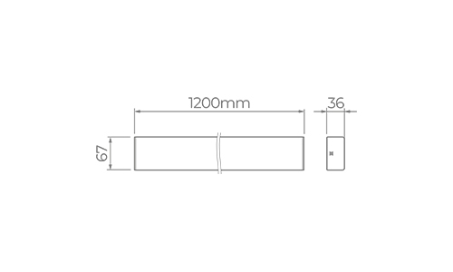 Luminária Linear Stella Plane Branco 32 Watts 3000K 1200x67x36mm STL23941/30