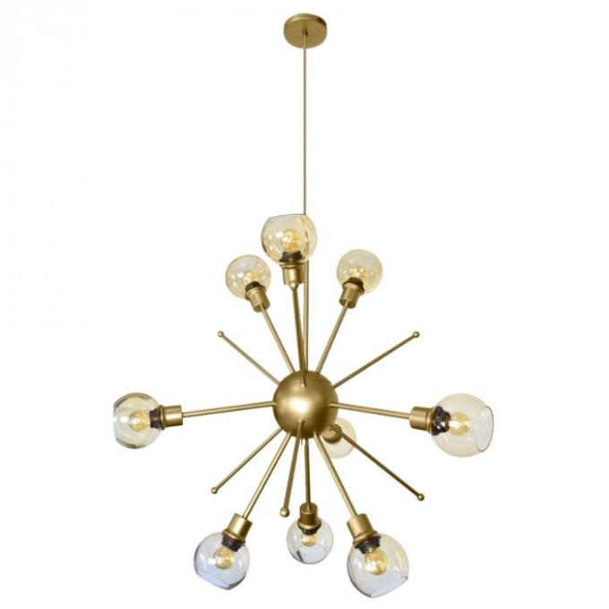 Pendente Itamonte Sputnik Glass Alumínio 9L E27 Ø750mm 493/15