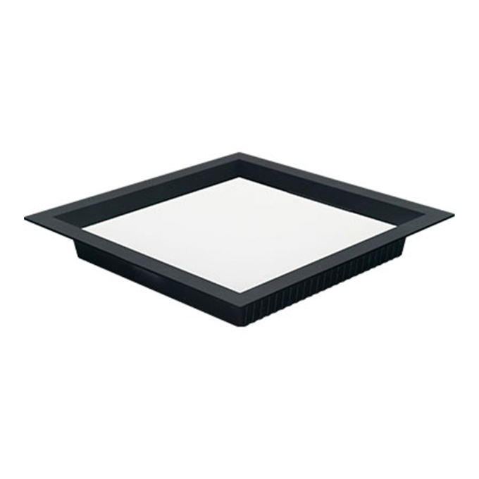Painel Embutido Quadrado Nordecor Kais 24 watts 3000K Preto Bivolt 296x296mm 4214