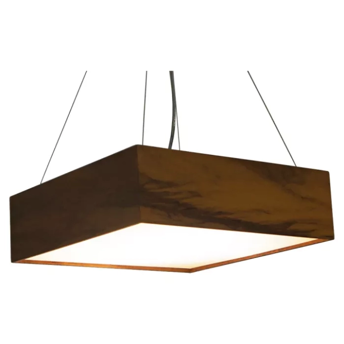 Pendente Union Iluminação Clean Madeira e Acrílico 4L E27 500x120x500mm 102