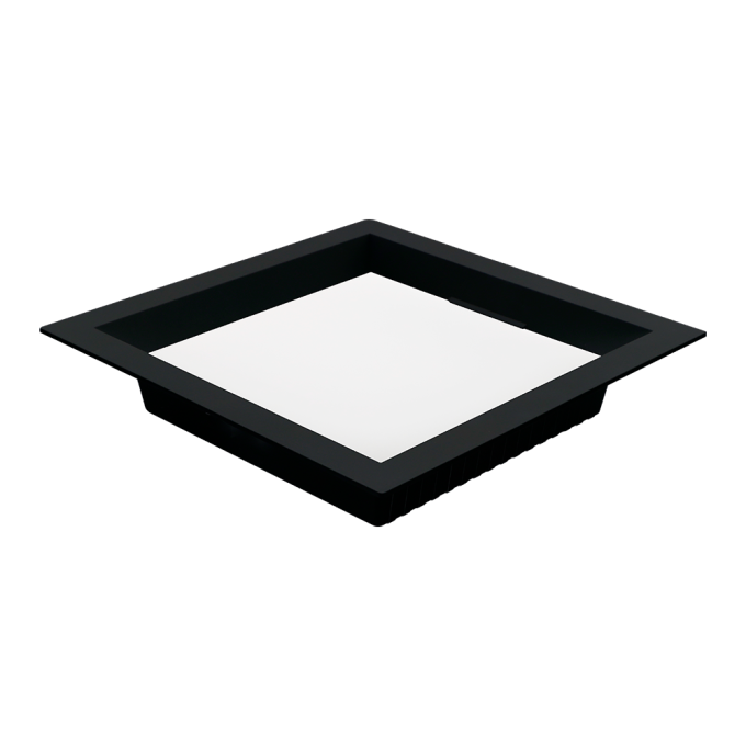 Painel Embutido Quadrado Nordecor Kais 18 watts 3000K Preto Bivolt 220x220mm 4211