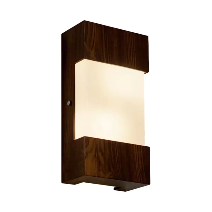 Arandela Union Iluminação Listra Madeira e Acrílico 2L E27 150x300x85mm 004