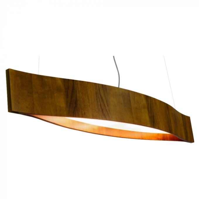 Pendente Union Iluminação Canoa Madeira 4L E27 1200x160x200mm 211