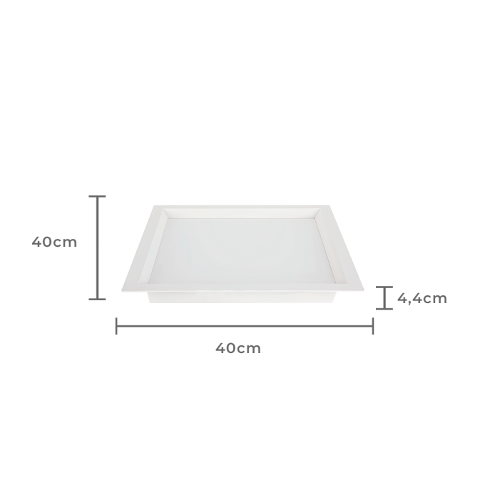 Painel Embutido Quadrado Nordecor Kais 36 watts 3000K Branco Bivolt 400x400mm 4261