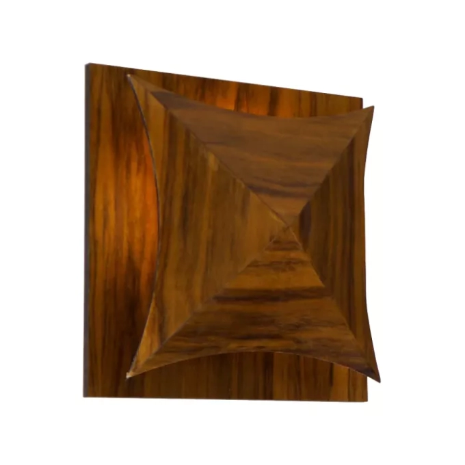 Arandela Union Iluminação Pirâmide Encurvada 1L G9 160x160x60mm 316