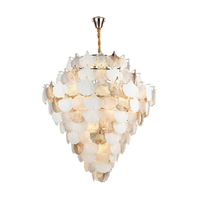 Pendente Nordecor Musche 36L E14 Ouro Brilho Ø1200x1450mm 2905