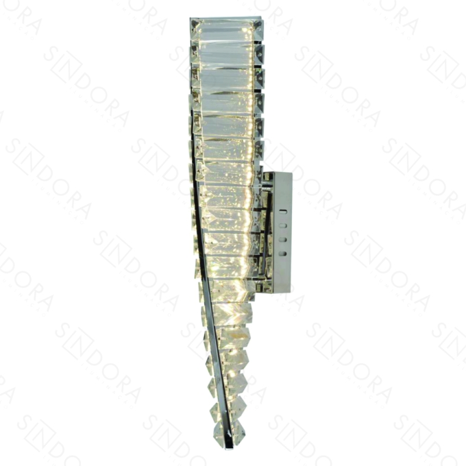 Arandela Sindora 7 watts 3000K Metal Cromado e Cristal 450x80mm DCB00792