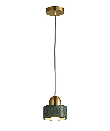 Pendente Bella Nordic Dourado e Verde 1L E27 150x140mm BC007GR