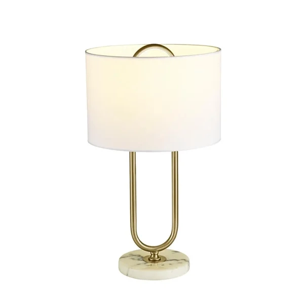 Abajur Bella Shadow Dourado e Branco 1L E27 420x750mm BC009
