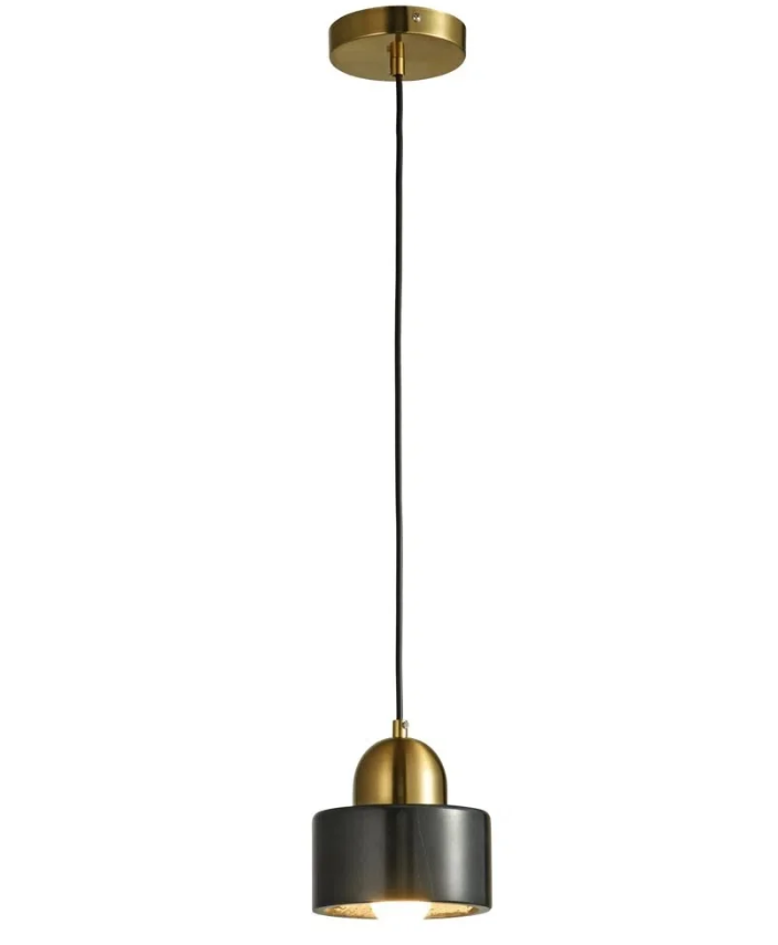 Pendente Bella Nordic Dourado e Preto 1L E27 150x140mm BC007B