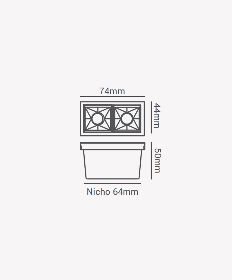 Spot Embutir Opus LED Soul 4 watts 4000K IRC90 30° IP20 75x45x50mm Branco OPS 87739