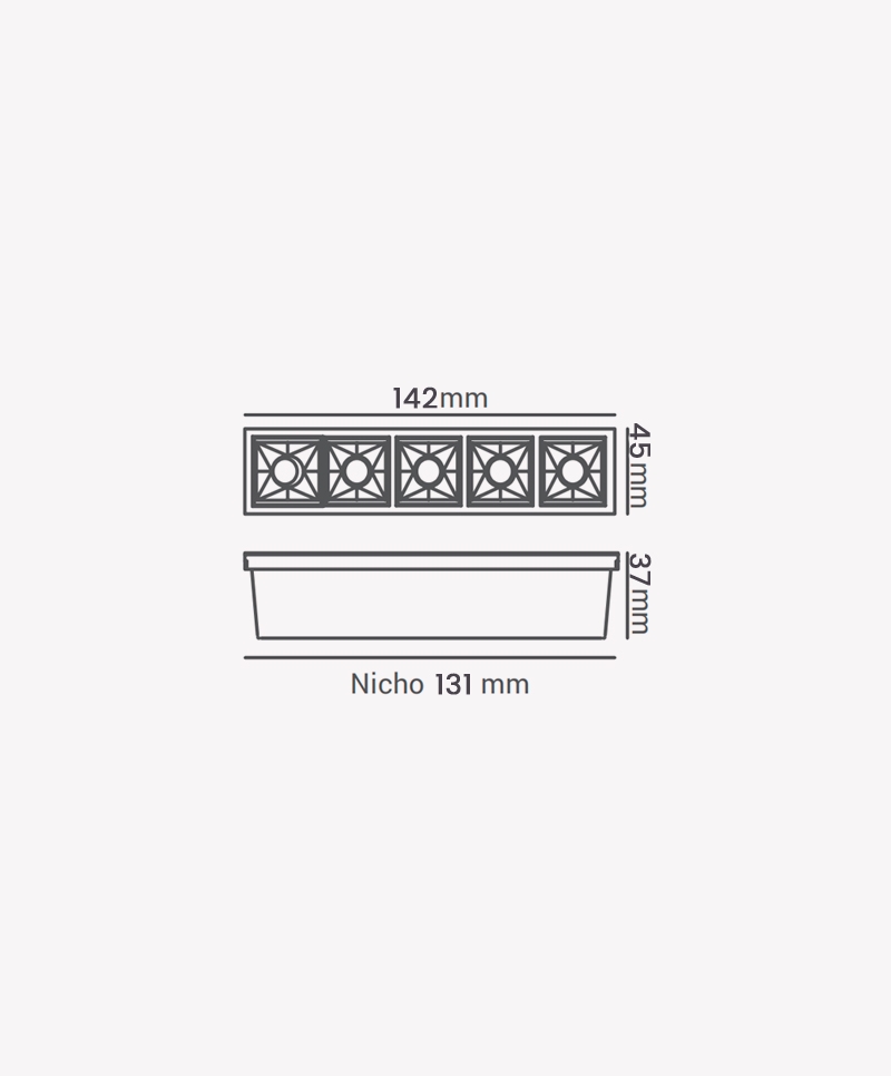 Spot Embutir Opus LED Soul 10 watts 2700K IRC90 30° IP20 147x45x50mm Branco OPS 87807