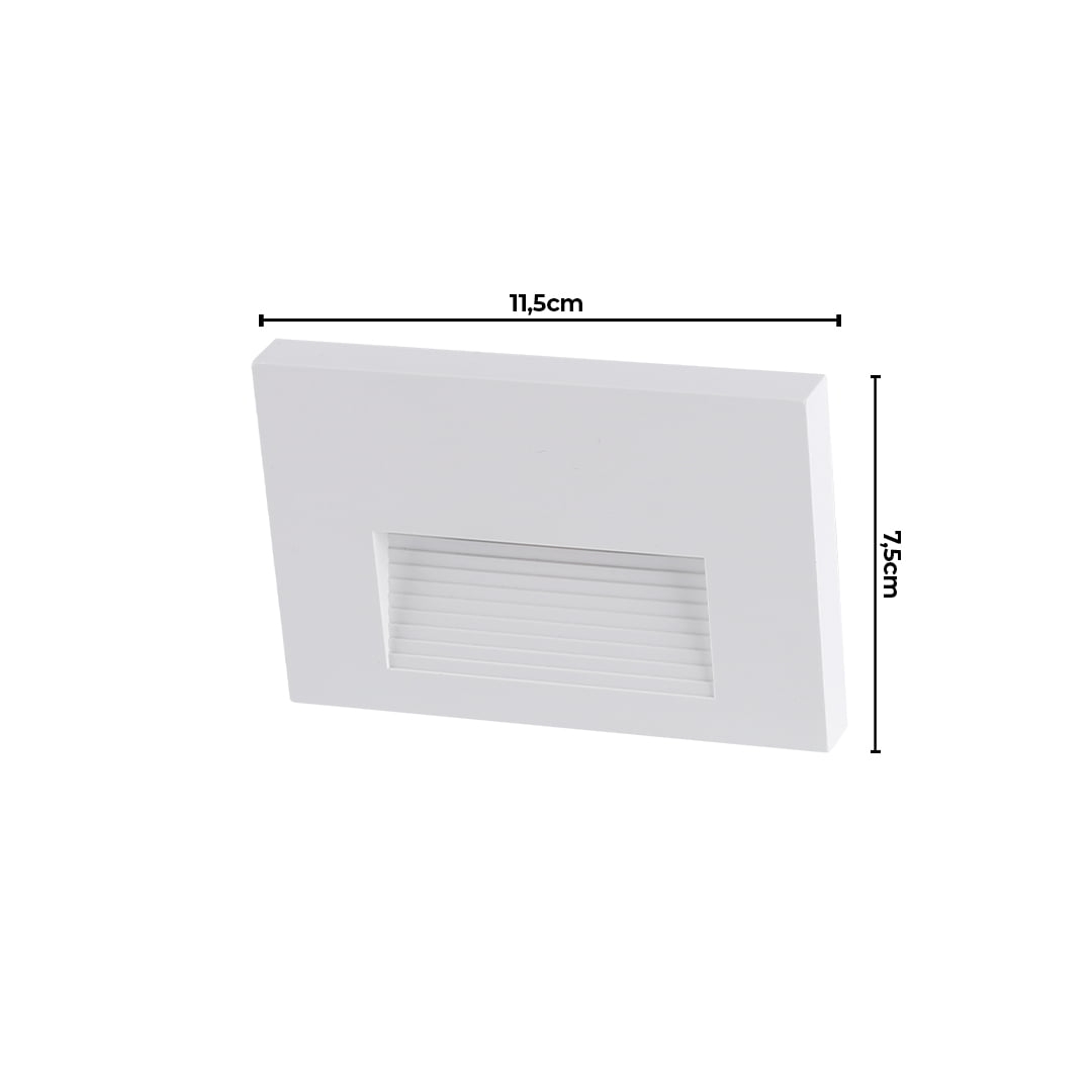 Balizador Nordecor Maja Sobrepor Branco 2 watts 3000K IP65 Bivolt 75x115mm 2708