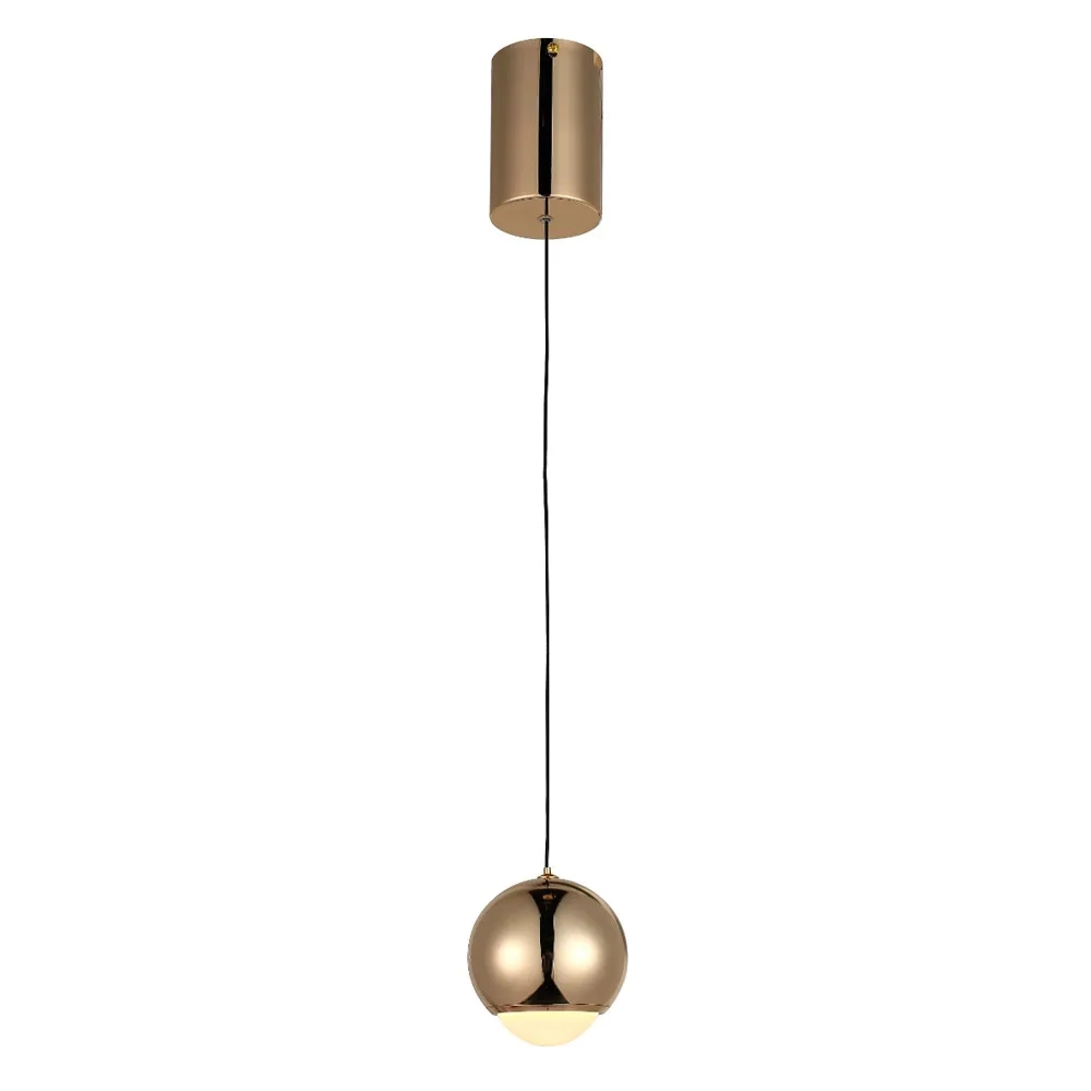 Pendente Bella Elastic Metal e Acrílico Dourado 5 watts 3000K Ø100x10mm ELA2PD01FG010