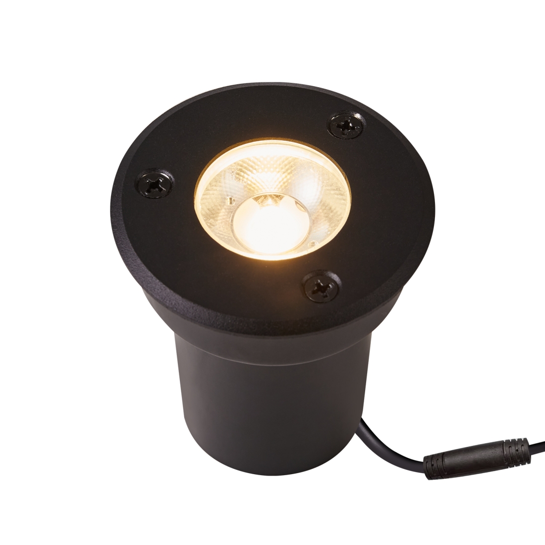 Embutido de Solo Nordecor Venna 5 watts 2700K 24V IRC97 24° IP67 Preto Ø65x70mm 6622