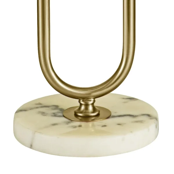 Abajur Bella Shadow Dourado e Branco 1L E27 420x750mm BC009