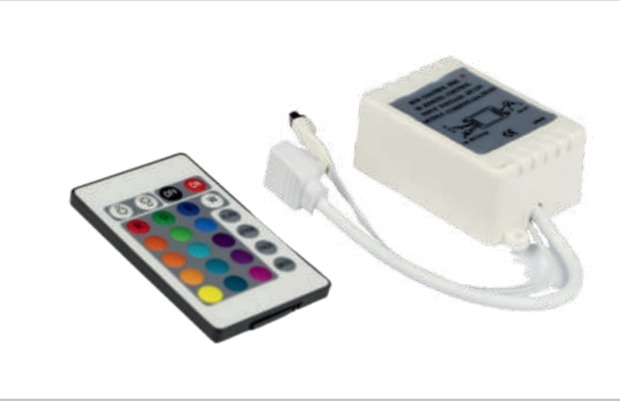 Controlador Fita RGB MK Iluminação 12V 144 Watts 24 Teclas 10233
