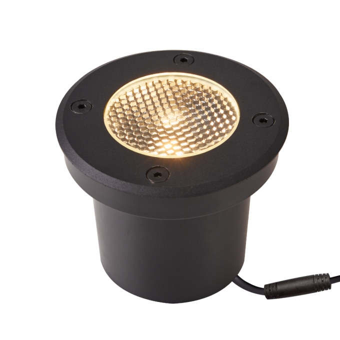 Embutido de Solo Nordecor Venna 10 watts 2700K 24V IRC97 24° IP67 Preto Ø100x95mm 6623