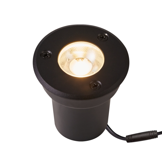 Embutido de Solo Nordecor Venna 5 watts 2700K 24V IRC97 12° IP67 Preto Ø65x58mm 6618