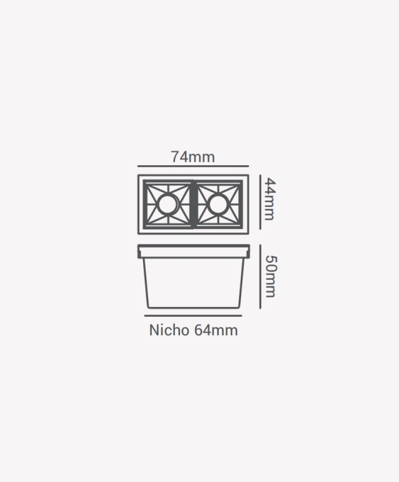 Spot Embutir Opus LED Soul 4 watts 2700K IRC90 30° IP20 75x45x50mm Branco OPS 87722