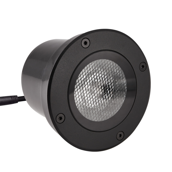 Embutido de Solo Nordecor Venna 15 watts 2700K 24V IRC97 24° IP67 Preto Ø120x90mm 6624