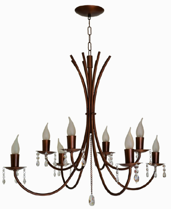 Pendente Alliance Cristy Alumínio e Cristal 8L E27 900x960mm Bivolt 2100/8
