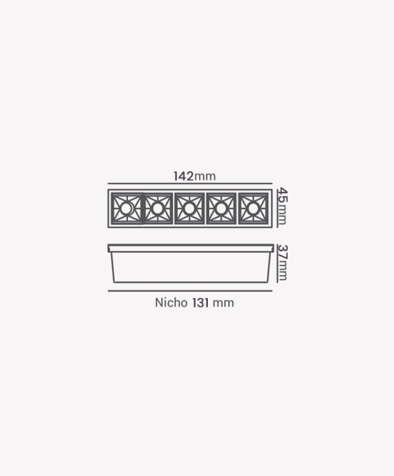 Spot Embutir Opus LED Soul 10 watts 2700K IRC90 30° IP20 147x45x50mm Branco OPS 87807