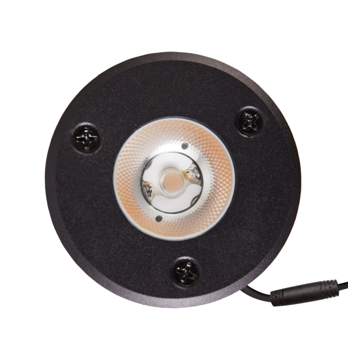 Embutido de Solo Nordecor Venna 5 watts 2700K 24V IRC97 24° IP67 Preto Ø65x70mm 6622