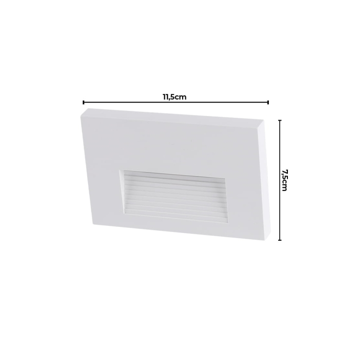 Balizador Nordecor Maja Sobrepor Branco 2 watts 3000K IP65 Bivolt 75x115mm 2708