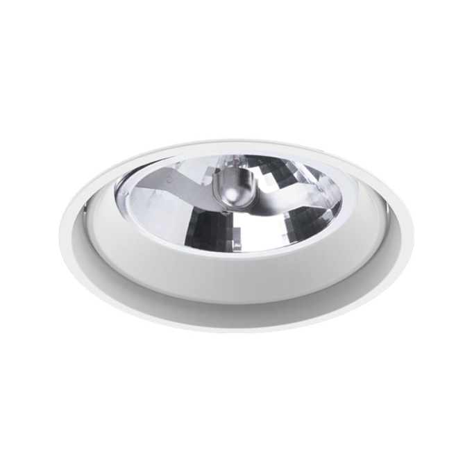Embutido Interlight Semi Borda Orientável Redondo 1L AR111 Ø130x43mm IL 4748
