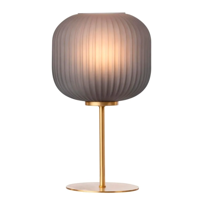 Abajur Bella Denlon Latão Cinza 1L E27 Ø200x360mm DEN1AB01LT020