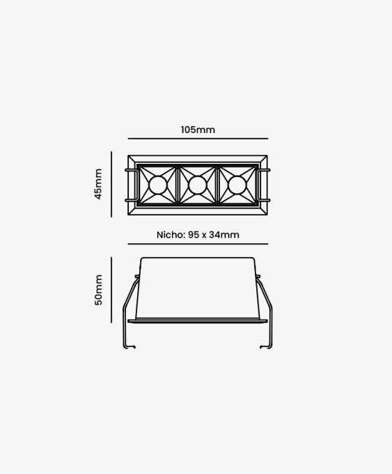 Spot Embutir Opus LED Soul 6 watts 2700K IRC90 30° IP20 105x45x50mm Branco OPS 87746