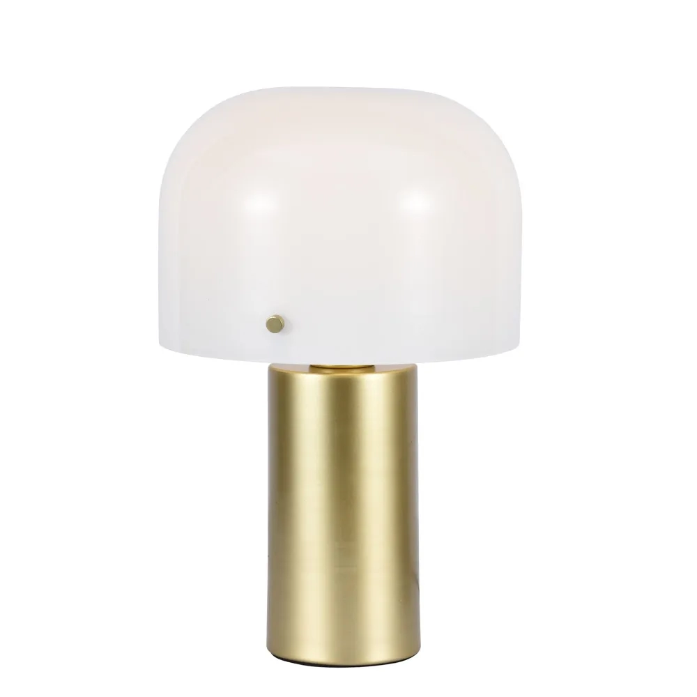 Abajur Bella Pilz Dourado e Branco 1L E27 580XØ230mm PIL1AB01DR024